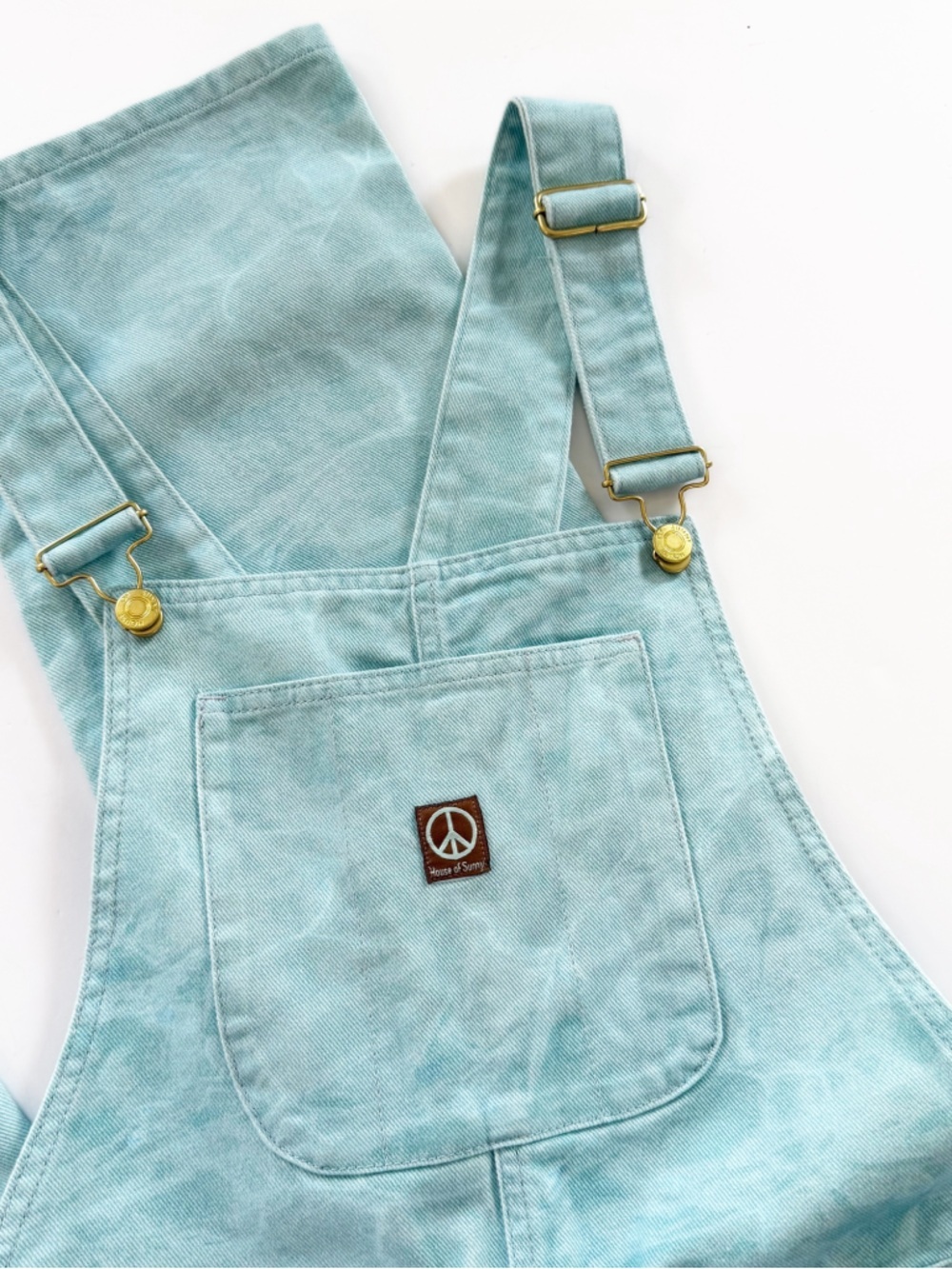 Free People House Of Sunny Overalls Women’s US Sz 4 Pure Shores Ocean Wash - Picture 8 of 13